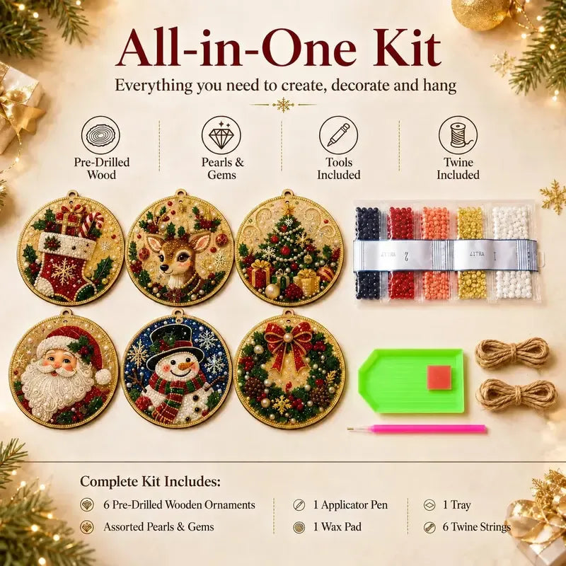 ⏳ Ultimo giorno di sconto del 49% – 🎄 Kit fai da te per diamond painting natalizio con perle e gemme, ideale per principianti | 6 disegni festivi con perle scintillanti, gemme sfaccettate e dettagli 3D a strati 💕