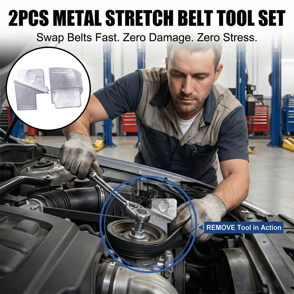 Kit di attrezzi per la rimozione di cinghie di tensionamento metalliche