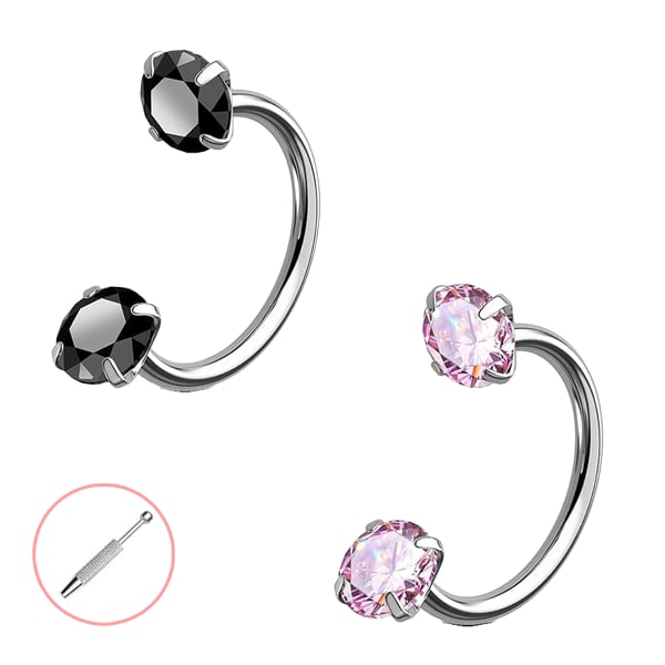 💎Anello nasale a forma di ferro di cavallo – con filettatura interna e comodo