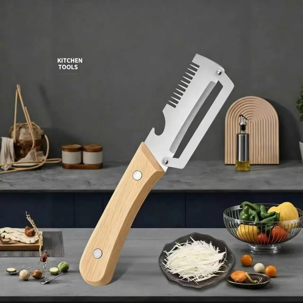 🔥Pelacipolle 3 in 1, utensile da cucina