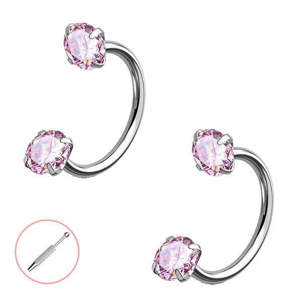💎Anello nasale a forma di ferro di cavallo – con filettatura interna e comodo