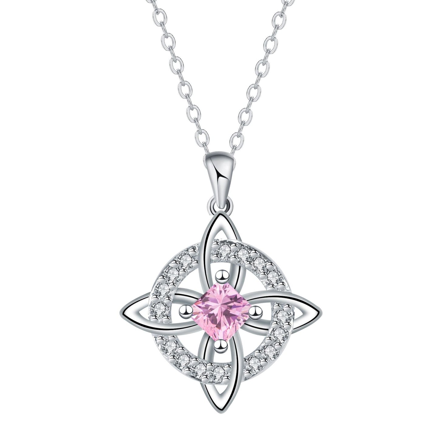 Collana mistica con pietra portafortuna e nodo delle streghe - Cristallo naturale 🔮💞 Proteggi i tuoi cari