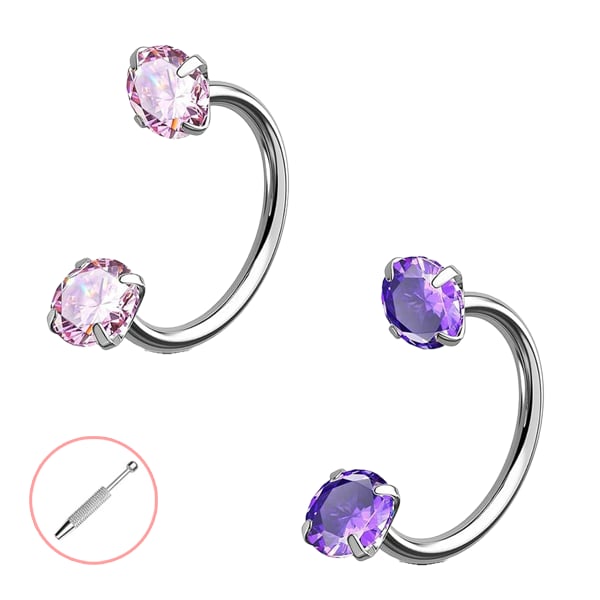 💎Anello nasale a forma di ferro di cavallo – con filettatura interna e comodo
