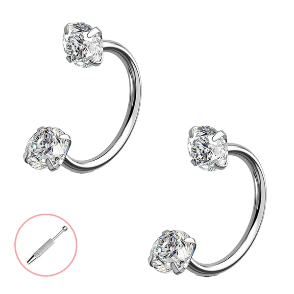 💎Anello nasale a forma di ferro di cavallo – con filettatura interna e comodo