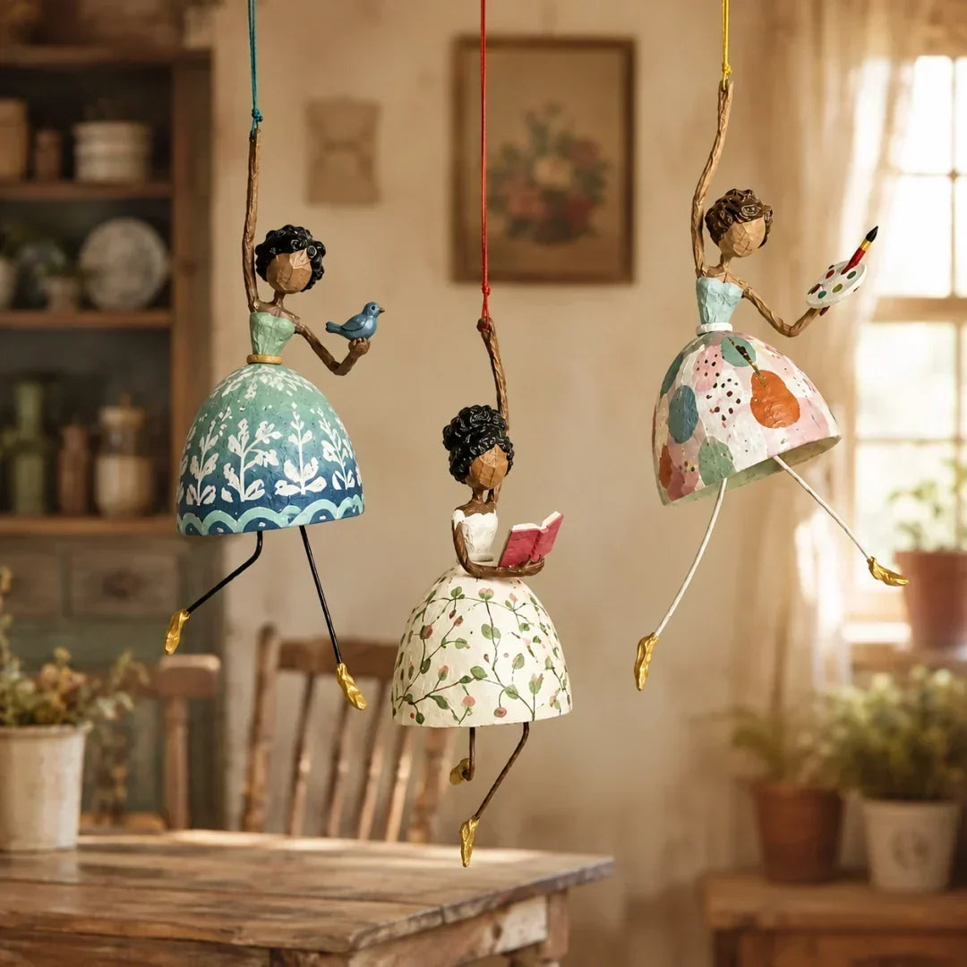 💃🌸 Decorazione sospesa a forma di ballerina — un tocco di grazia e movimento per la tua casa