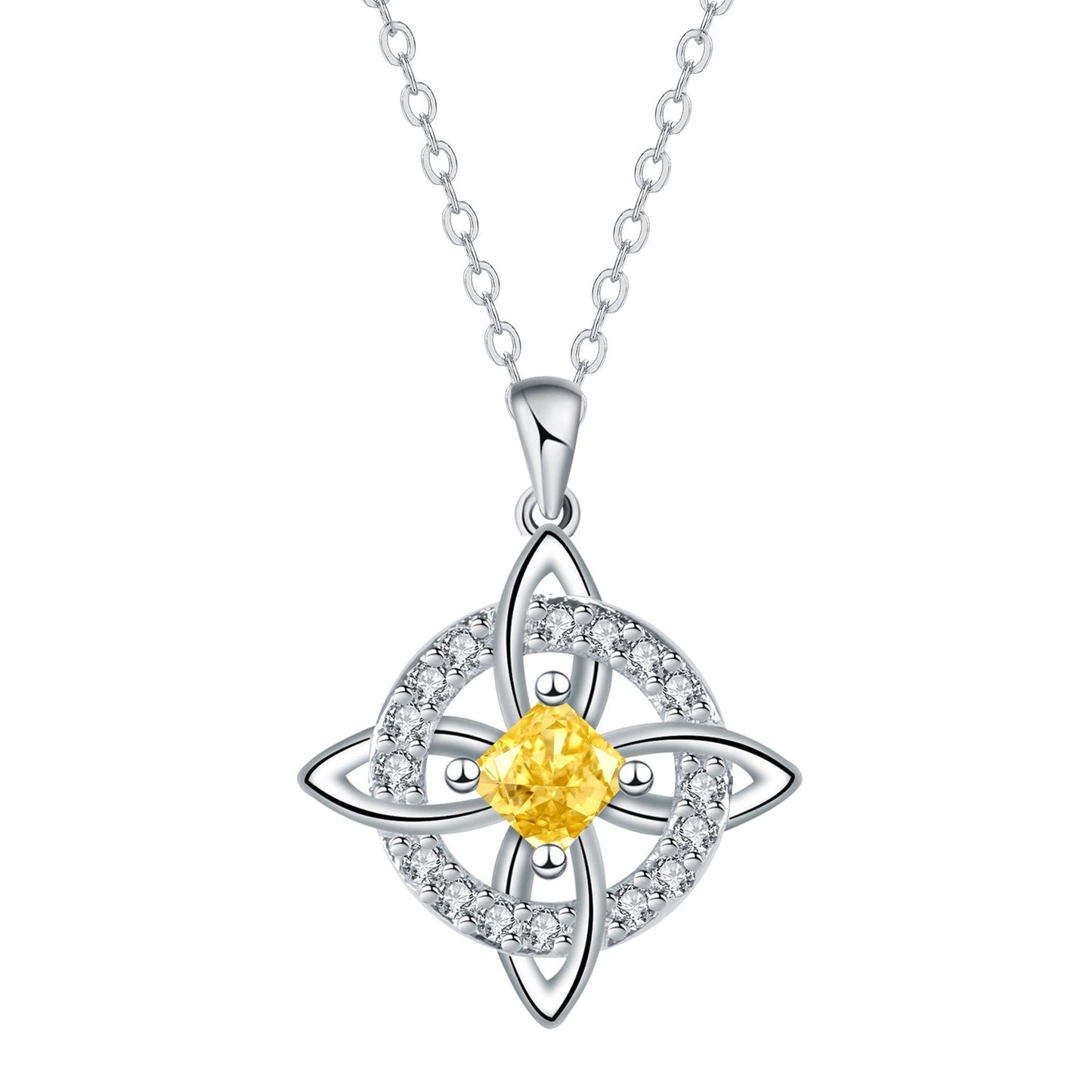 Collana mistica con pietra portafortuna e nodo delle streghe - Cristallo naturale 🔮💞 Proteggi i tuoi cari