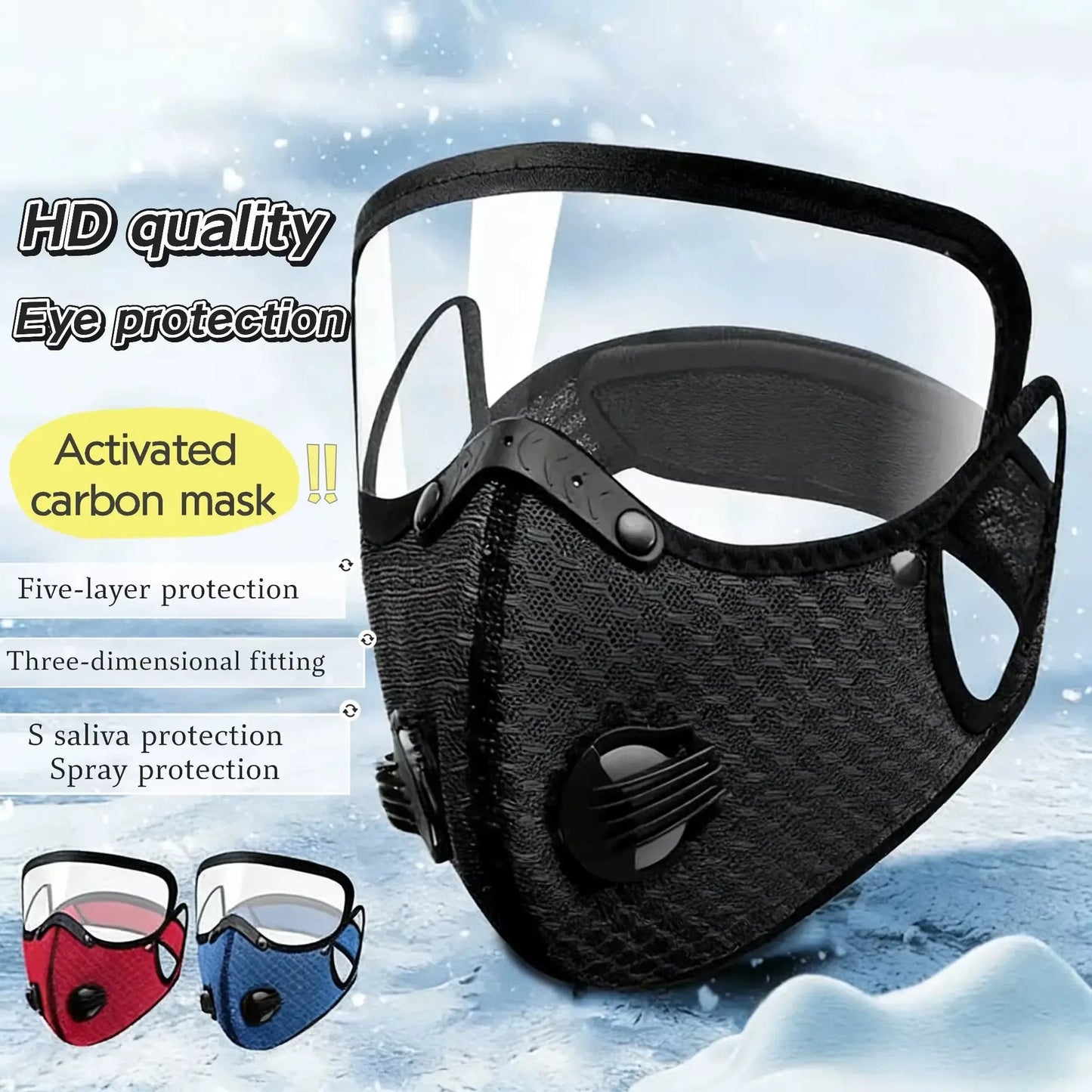 🔥 Ultimo giorno di sconto del 50% -- 💖 Mascherina antipolvere riutilizzabile con filtro a carboni attivi – pensata per uno stile di vita attivo