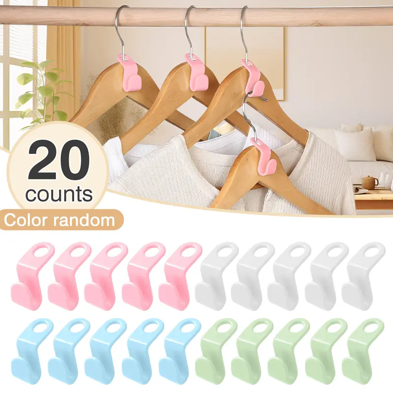 ✨Offerta a tempo limitato, sconto del 50%✨ Ganci appendiabiti salvaspazio, confezione da 20