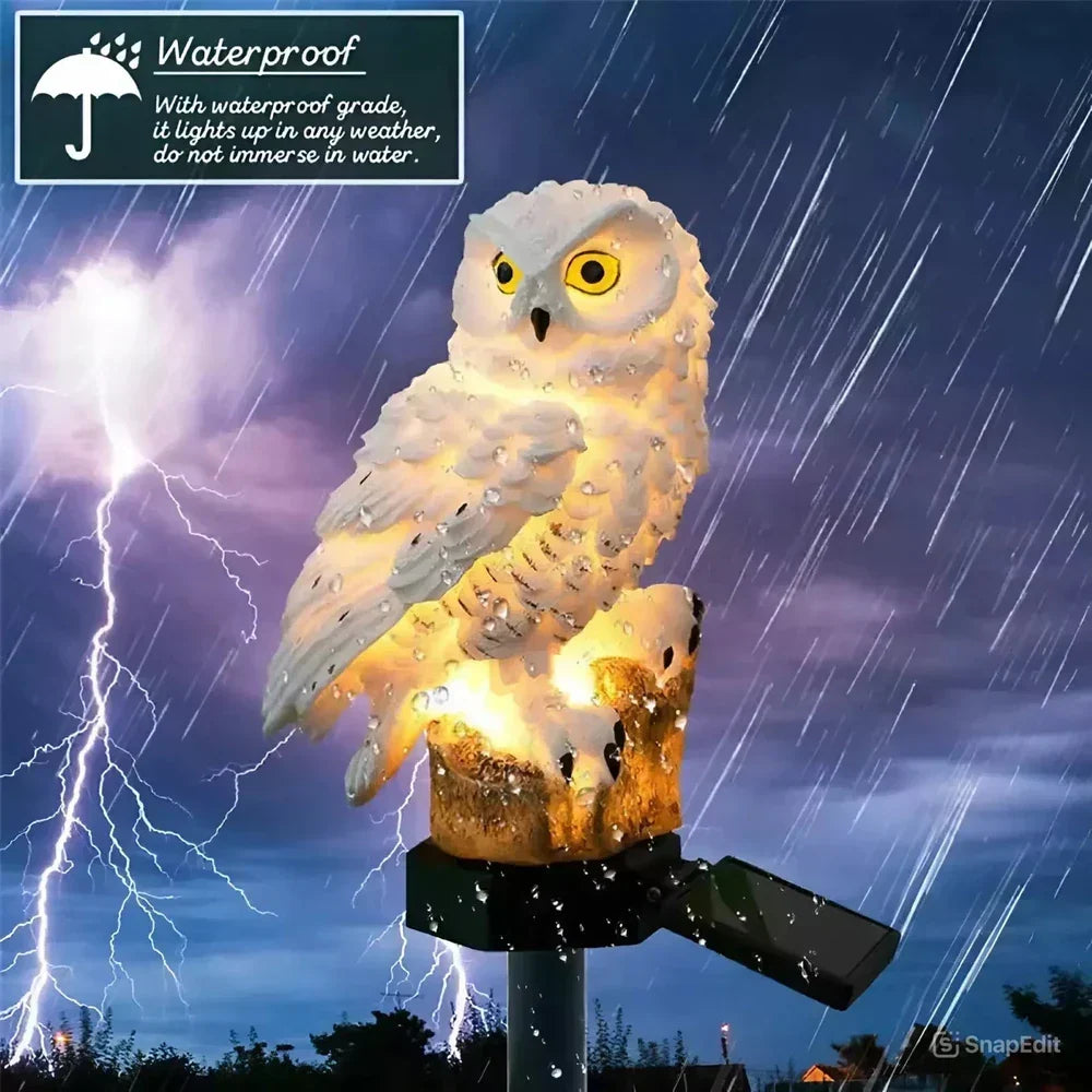🦉Illumina il tuo vialetto da giardino oggi stesso! Lampada a energia solare a forma di gufo.