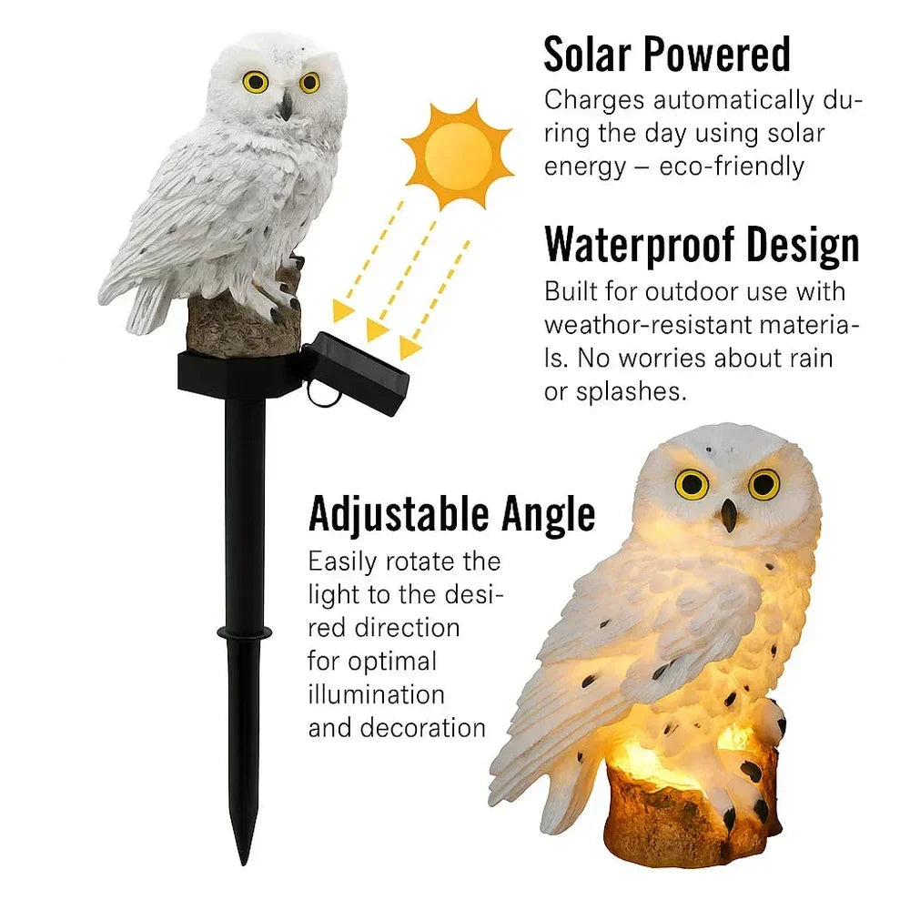 🦉Illumina il tuo vialetto da giardino oggi stesso! Lampada a energia solare a forma di gufo.