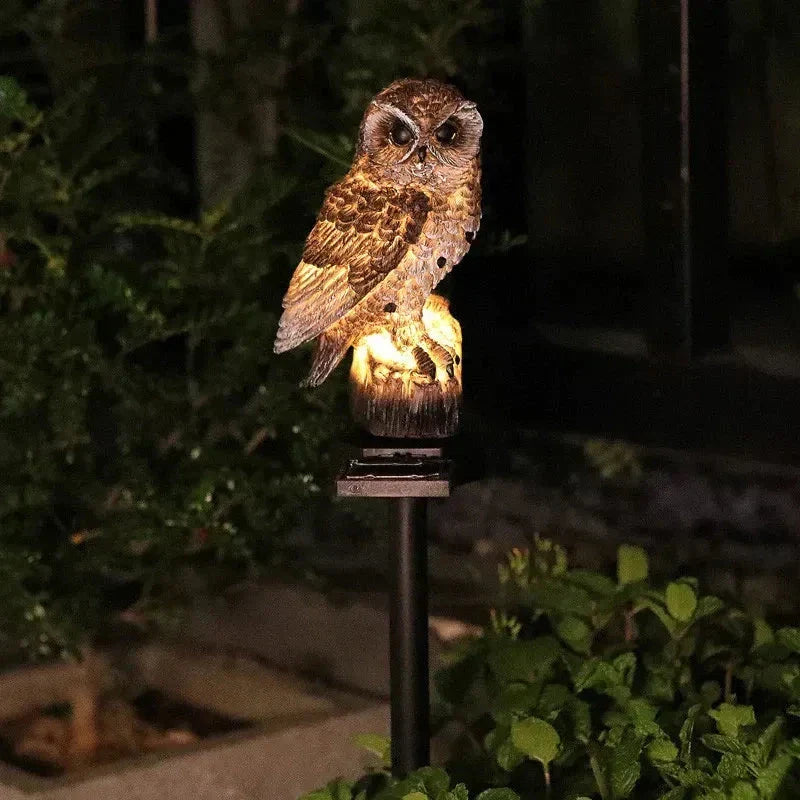 🦉Illumina il tuo vialetto da giardino oggi stesso! Lampada a energia solare a forma di gufo.