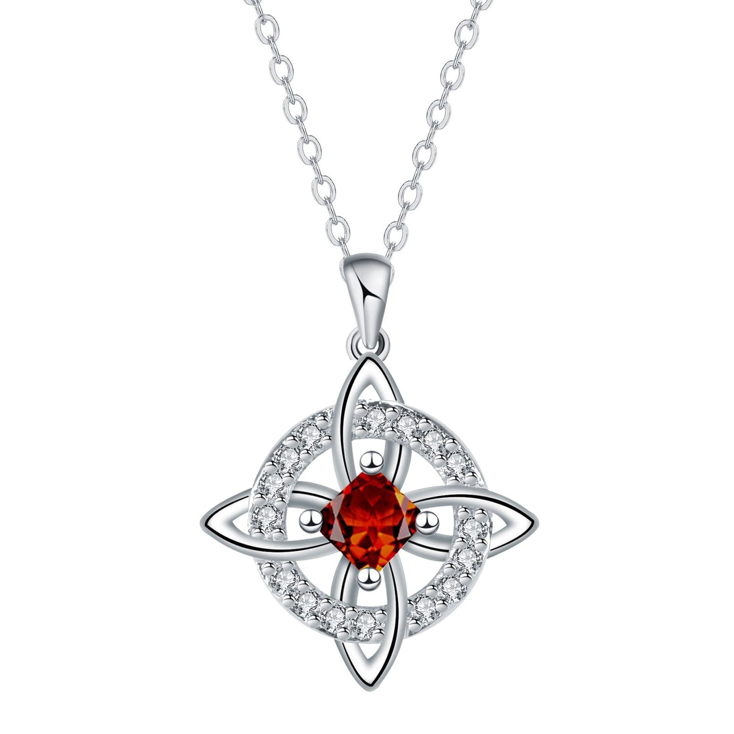 Collana mistica con pietra portafortuna e nodo delle streghe - Cristallo naturale 🔮💞 Proteggi i tuoi cari
