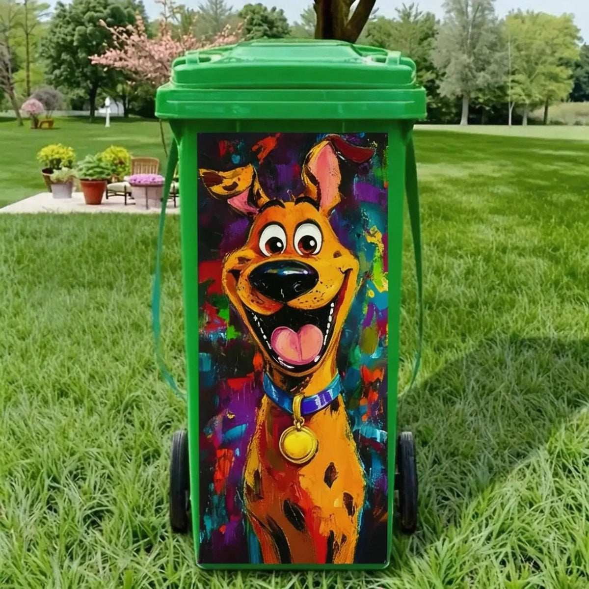 🦒🐯Adesivo creativo per cestino con colorati disegni cartoon✨