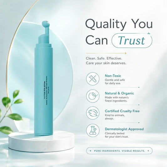 Siero contorno occhi ai peptidi - Siero roll-on rinfrescante per il contorno occhi, ideale per borse, occhiaie e rughe, con peptidi, acido ialuronico, MSM e fungo reishi.