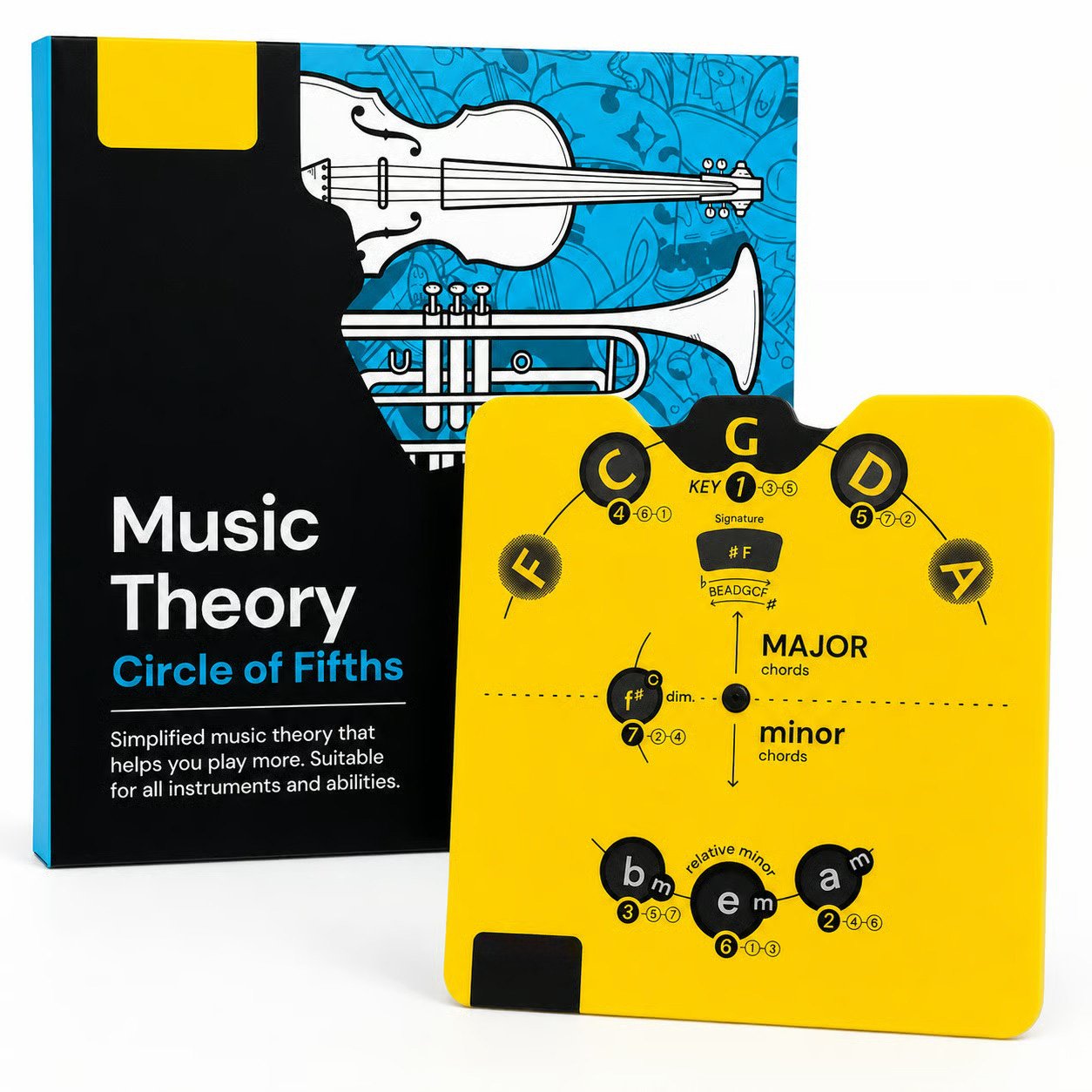 🔥 Ultimo giorno di sconto del 50% – Set di ruote teoriche musicali “Circle of Fifths” | Guida pratica ad accordi, tonalità e composizione di canzoni per musicisti🎹🎸💕