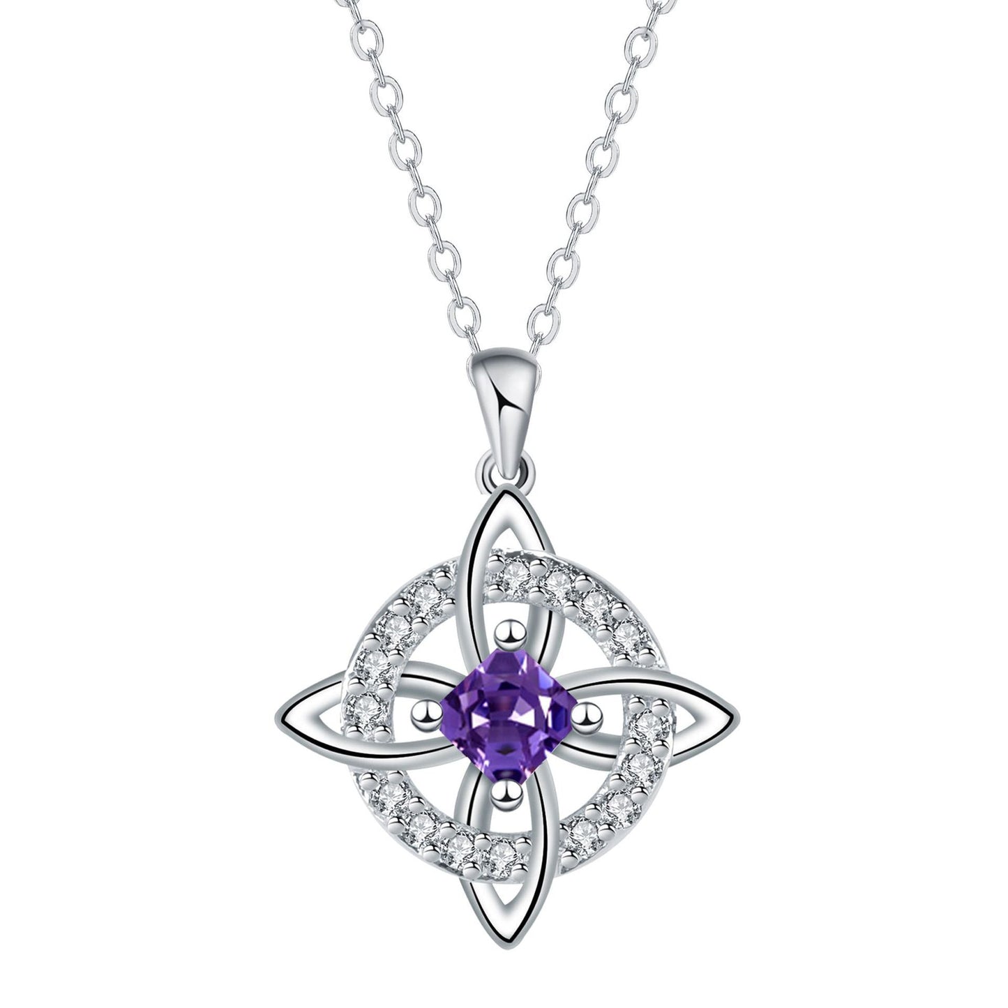 Collana mistica con pietra portafortuna e nodo delle streghe - Cristallo naturale 🔮💞 Proteggi i tuoi cari