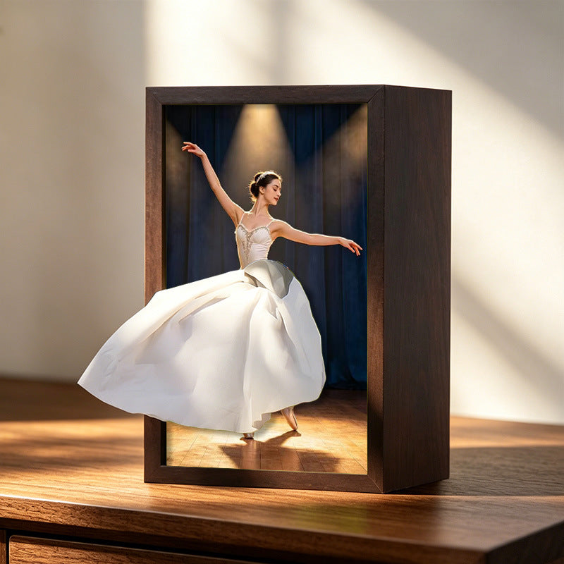 Sconto del 50% – Vassoio portacarte in legno massello di noce a forma di ballerina / Portatovaglioli in legno naturale
