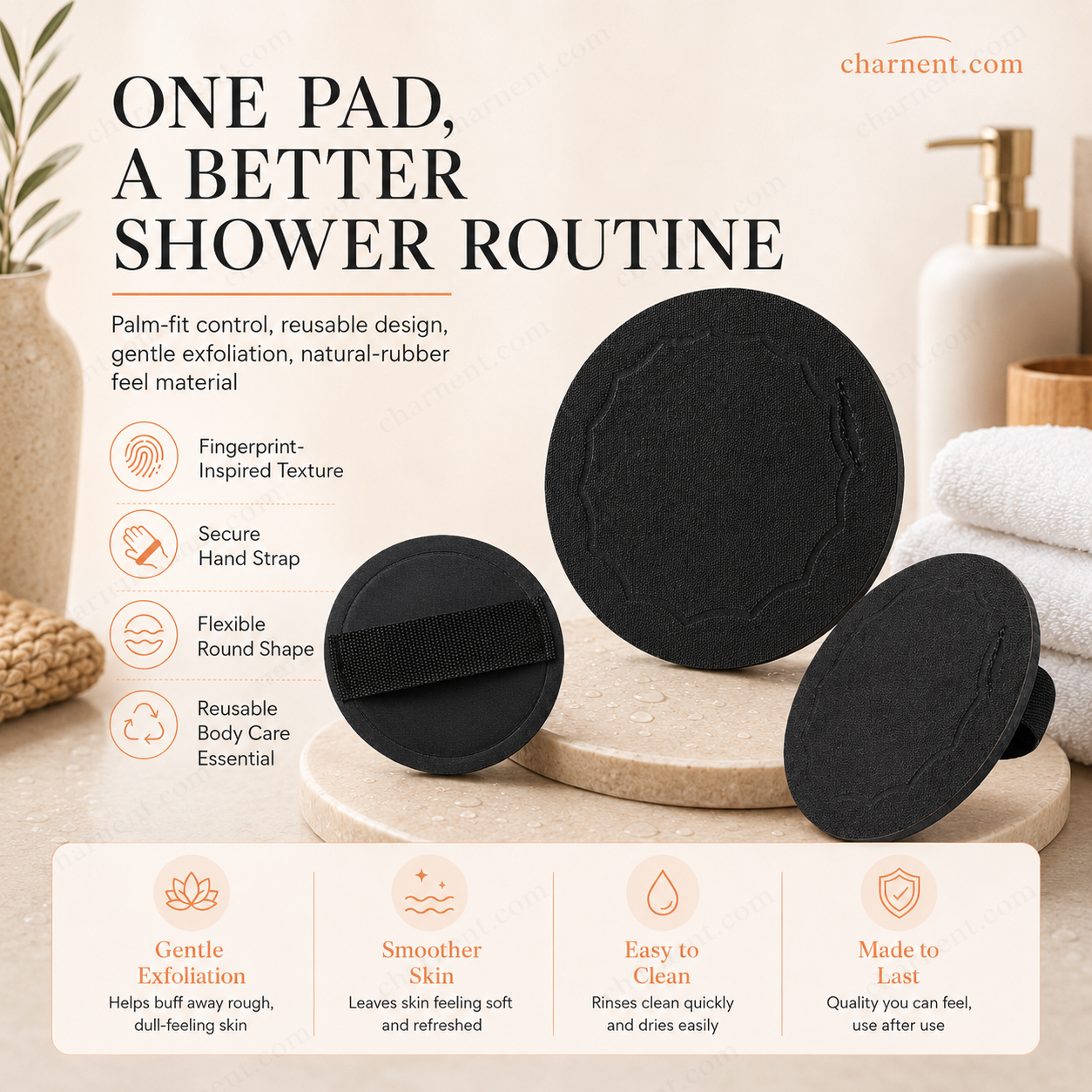 🚿🧽 Spazzola da bagno in gomma morbida: delicata ed efficace, rimuove le cellule morte e deterge tutti i tipi di pelle.
