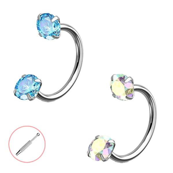 💎Anello nasale a forma di ferro di cavallo – con filettatura interna e comodo