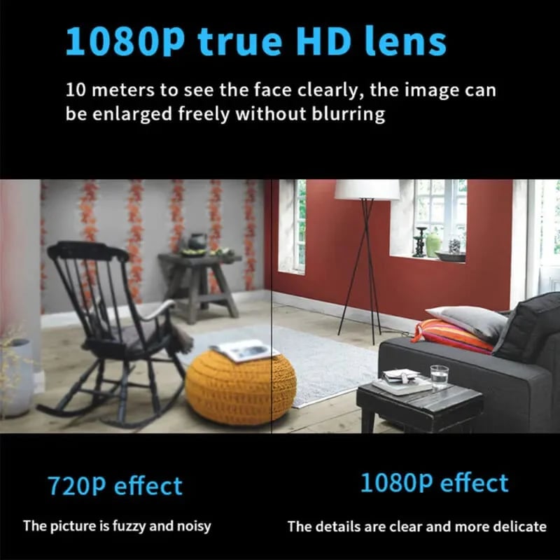📸 Mini telecamera wireless 1080P delle dimensioni di una moneta, installabile ovunque, monitoraggio remoto in tempo reale tramite smartphone.
