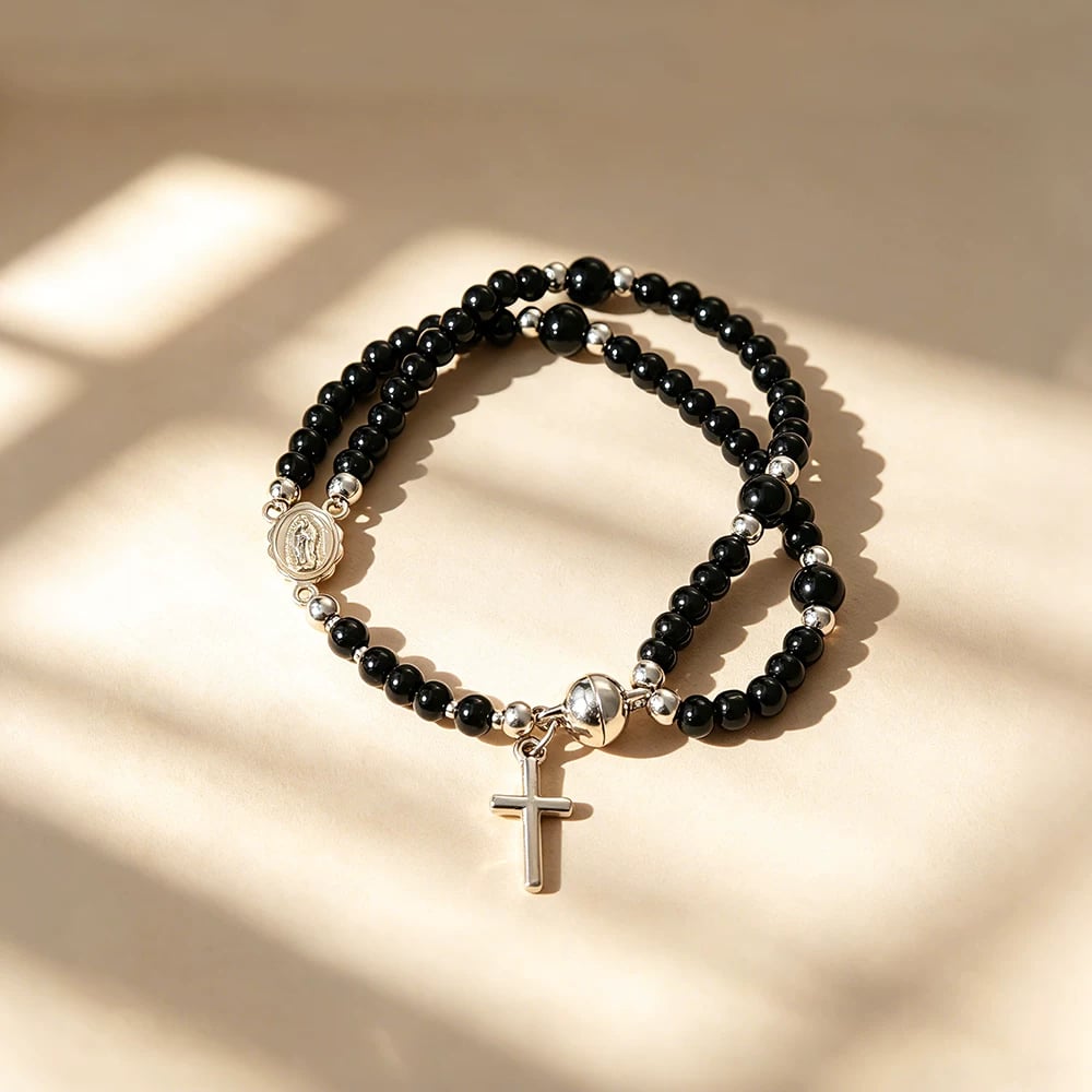🔥Offerta a tempo limitato, valida solo per 24 ore🔥 Sconto del 49% - ✝️Braccialetti rosario fatti a mano📿