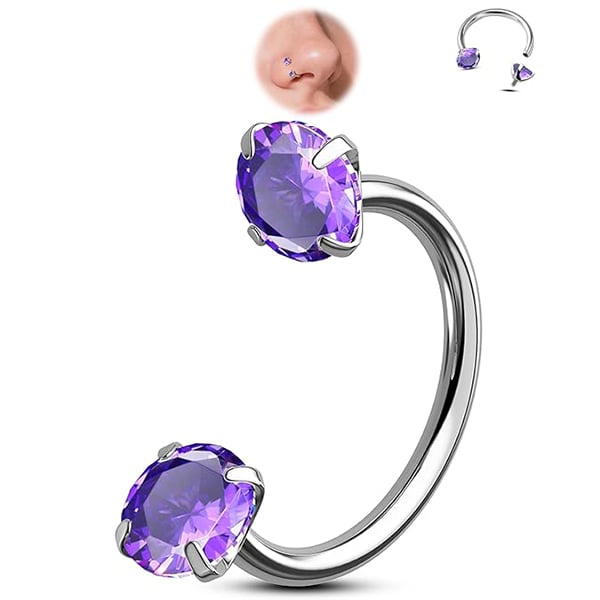 💎Anello nasale a forma di ferro di cavallo – con filettatura interna e comodo