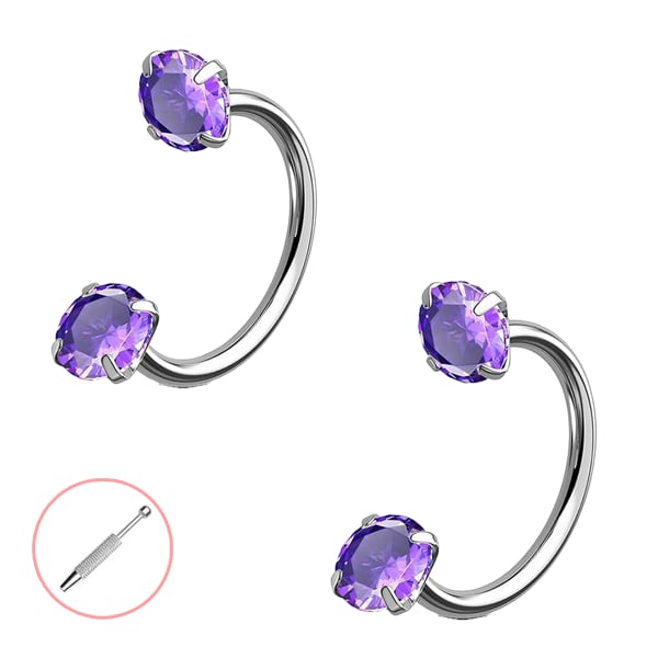 💎Anello nasale a forma di ferro di cavallo – con filettatura interna e comodo