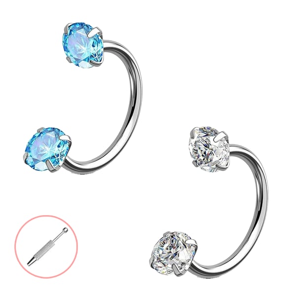 💎Anello nasale a forma di ferro di cavallo – con filettatura interna e comodo