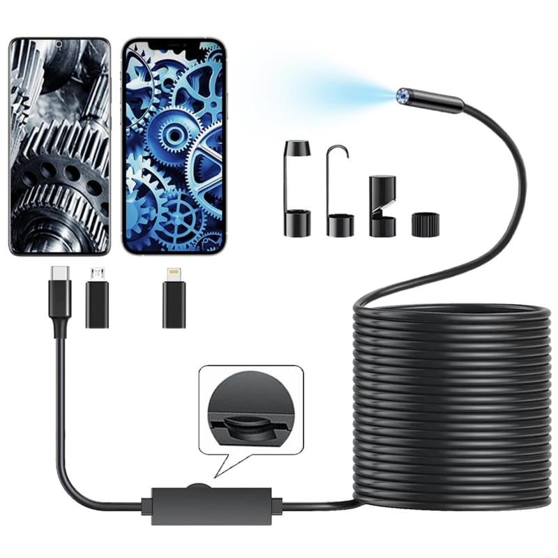 🔍Telecamera endoscopica HD da 5 metri per iPhone e Android