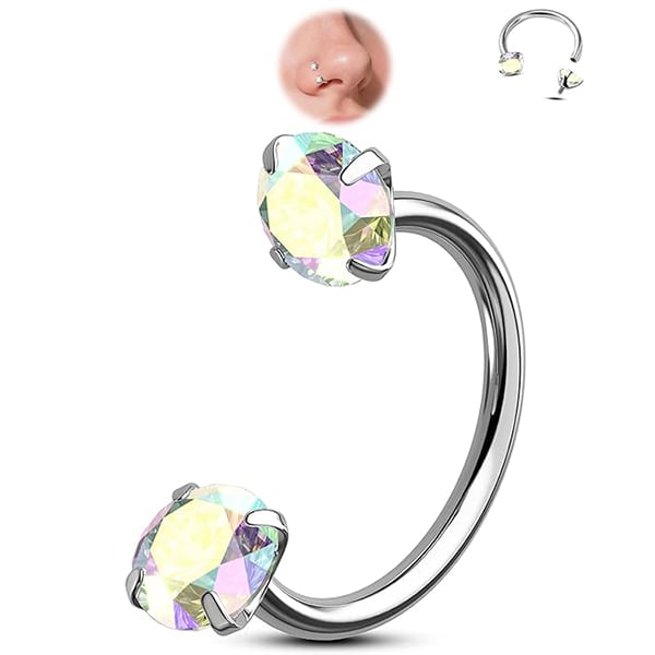 💎Anello nasale a forma di ferro di cavallo – con filettatura interna e comodo