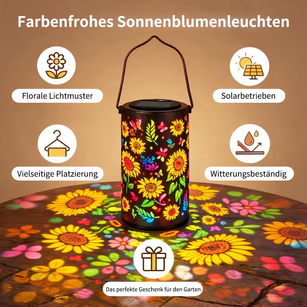 🌞 Lanterna solare da giardino colorata con effetto luminoso a girasole