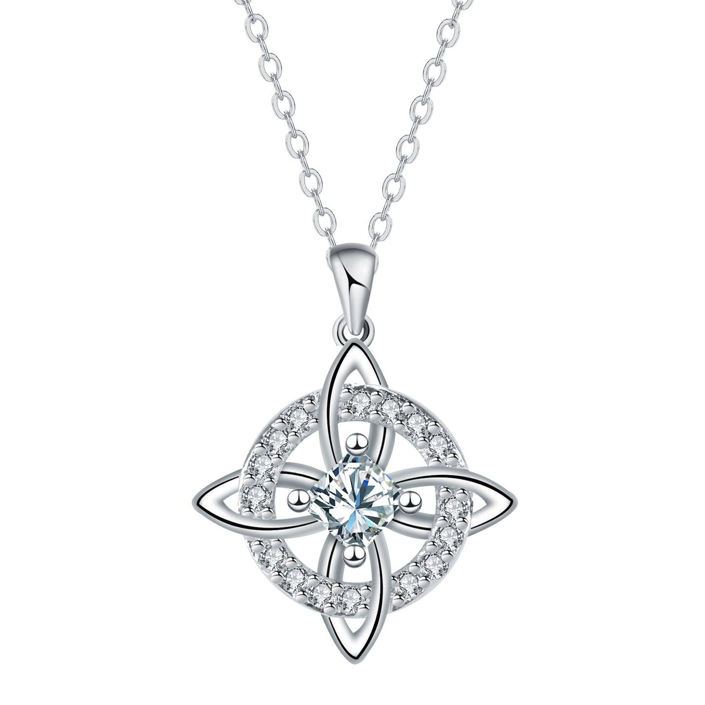 Collana mistica con pietra portafortuna e nodo delle streghe - Cristallo naturale 🔮💞 Proteggi i tuoi cari