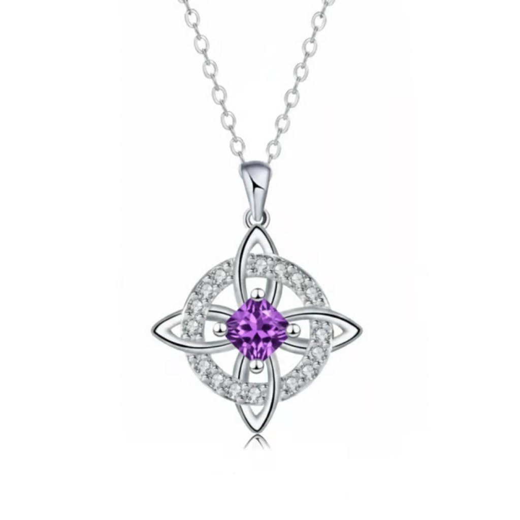 Collana mistica con pietra portafortuna e nodo delle streghe - Cristallo naturale 🔮💞 Proteggi i tuoi cari