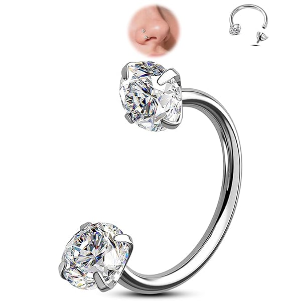 💎Anello nasale a forma di ferro di cavallo – con filettatura interna e comodo