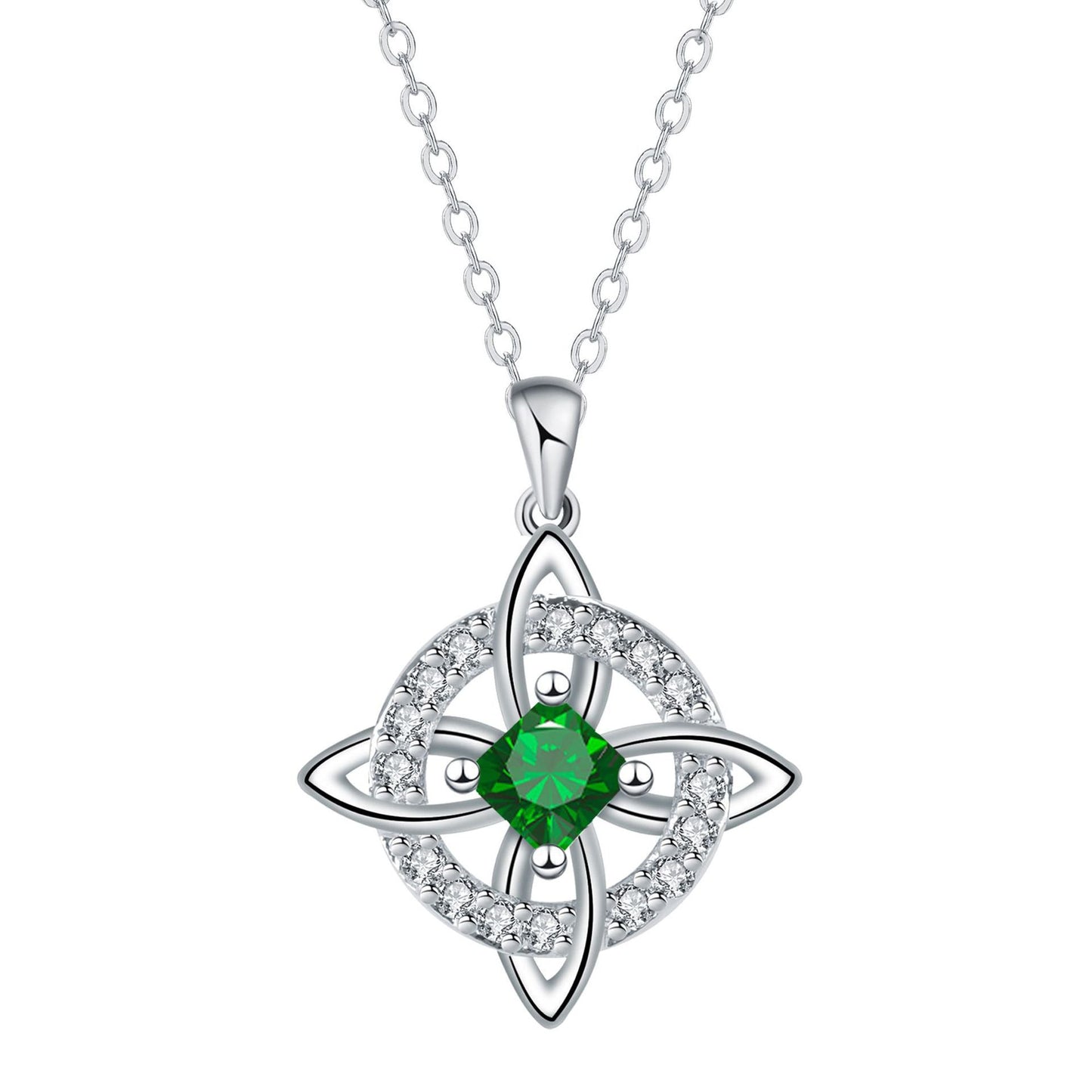 Collana mistica con pietra portafortuna e nodo delle streghe - Cristallo naturale 🔮💞 Proteggi i tuoi cari