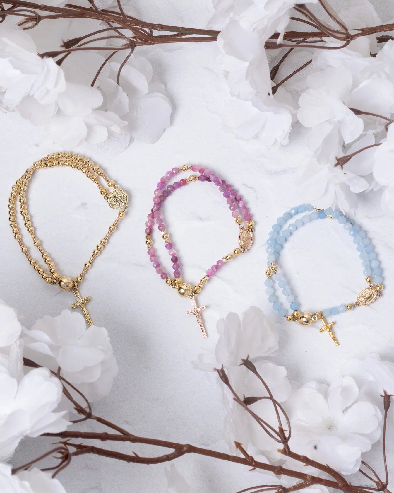 🔥Offerta a tempo limitato, valida solo per 24 ore🔥 Sconto del 49% - ✝️Braccialetti rosario fatti a mano📿