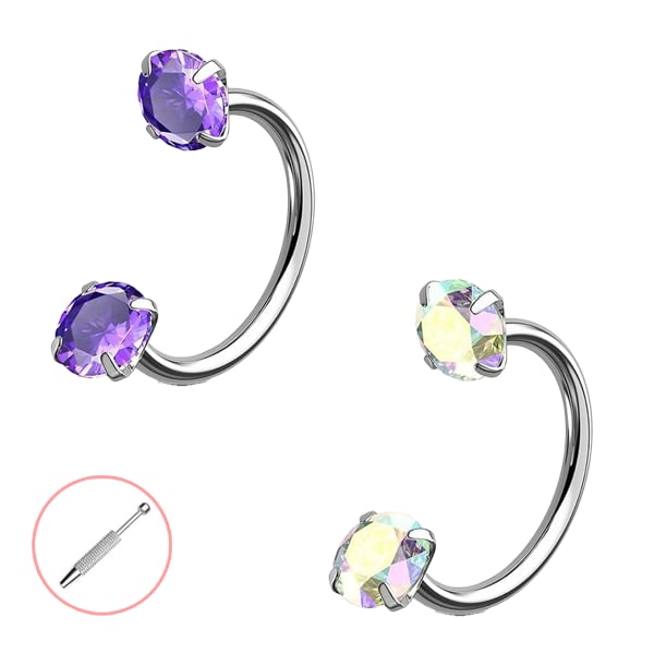 💎Anello nasale a forma di ferro di cavallo – con filettatura interna e comodo
