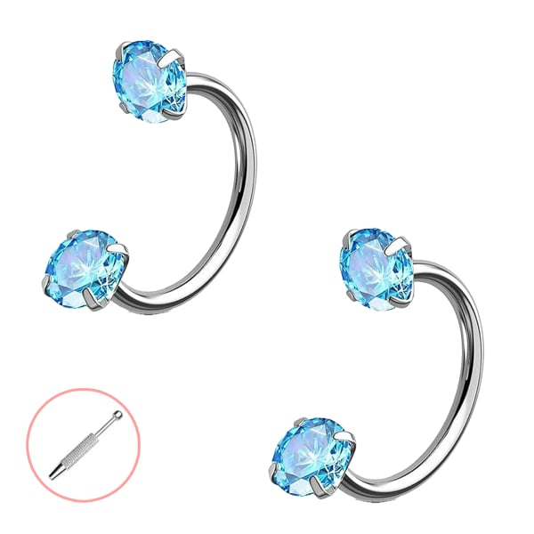 💎Anello nasale a forma di ferro di cavallo – con filettatura interna e comodo