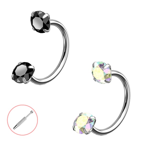 💎Anello nasale a forma di ferro di cavallo – con filettatura interna e comodo
