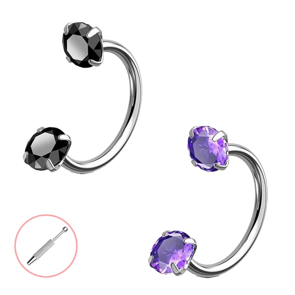 💎Anello nasale a forma di ferro di cavallo – con filettatura interna e comodo