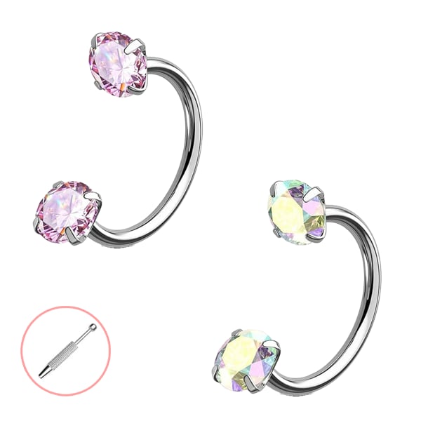 💎Anello nasale a forma di ferro di cavallo – con filettatura interna e comodo