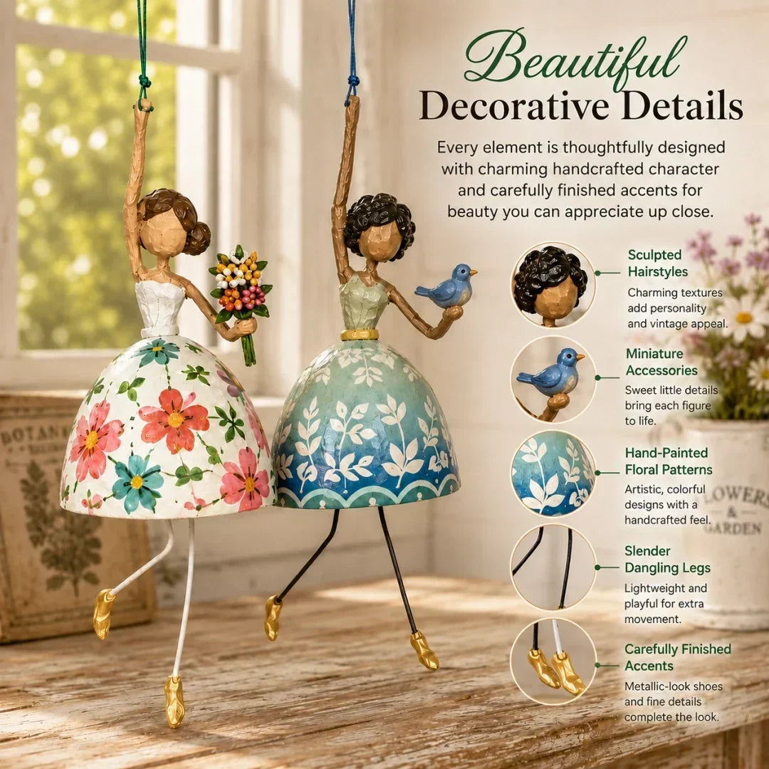 💃🌸 Decorazione sospesa a forma di ballerina — un tocco di grazia e movimento per la tua casa