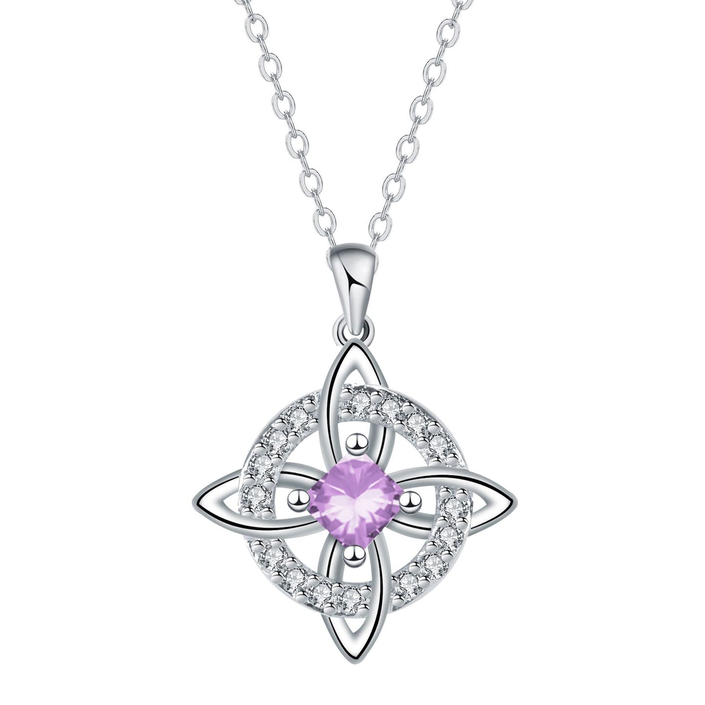 Collana mistica con pietra portafortuna e nodo delle streghe - Cristallo naturale 🔮💞 Proteggi i tuoi cari