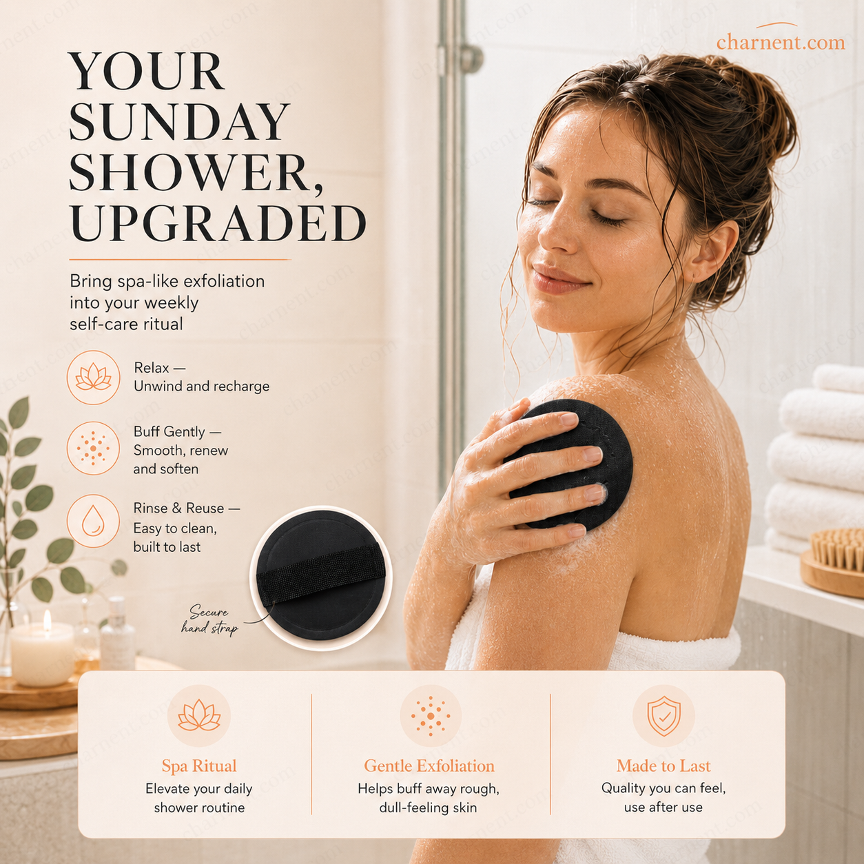 🚿🧽 Spazzola da bagno in gomma morbida: delicata ed efficace, rimuove le cellule morte e deterge tutti i tipi di pelle.