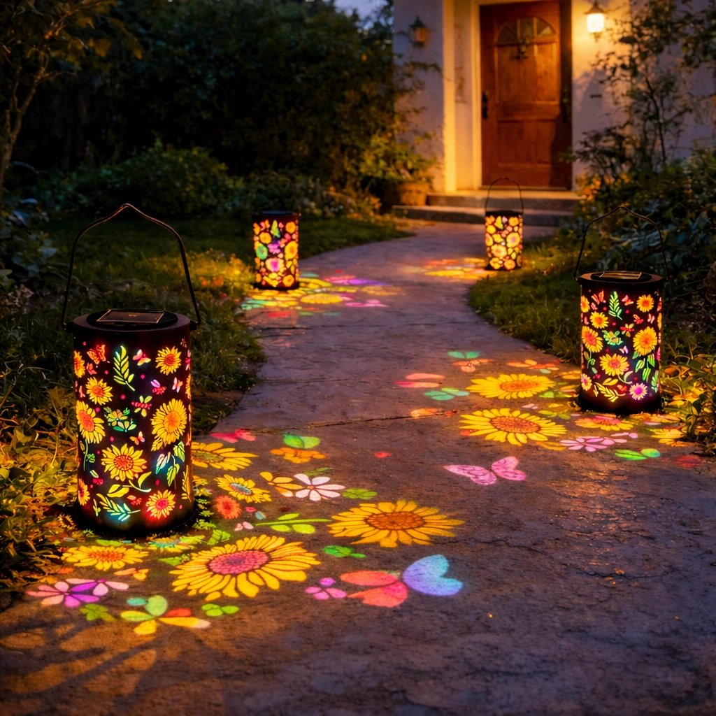 🌞 Lanterna solare da giardino colorata con effetto luminoso a girasole
