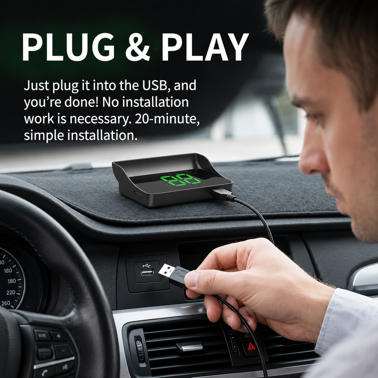 Head-Up Display (HUD) – GPS per auto con tachimetro digitale