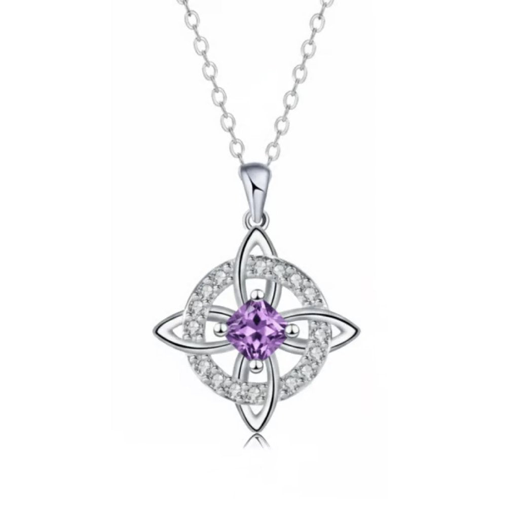 Collana mistica con pietra portafortuna e nodo delle streghe - Cristallo naturale 🔮💞 Proteggi i tuoi cari