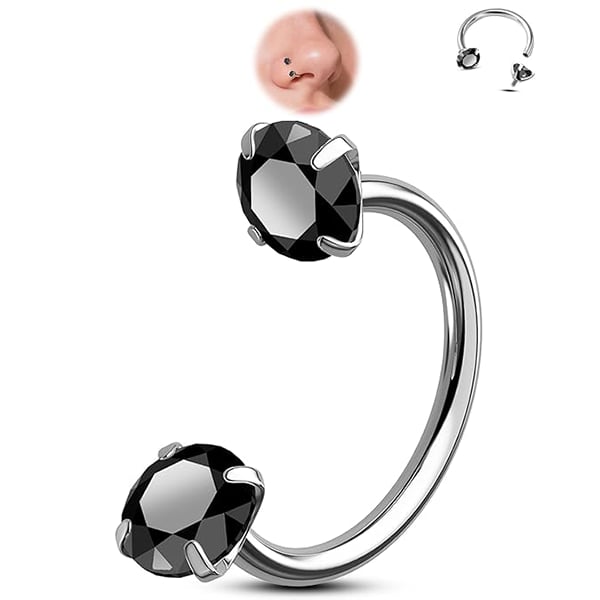 💎Anello nasale a forma di ferro di cavallo – con filettatura interna e comodo