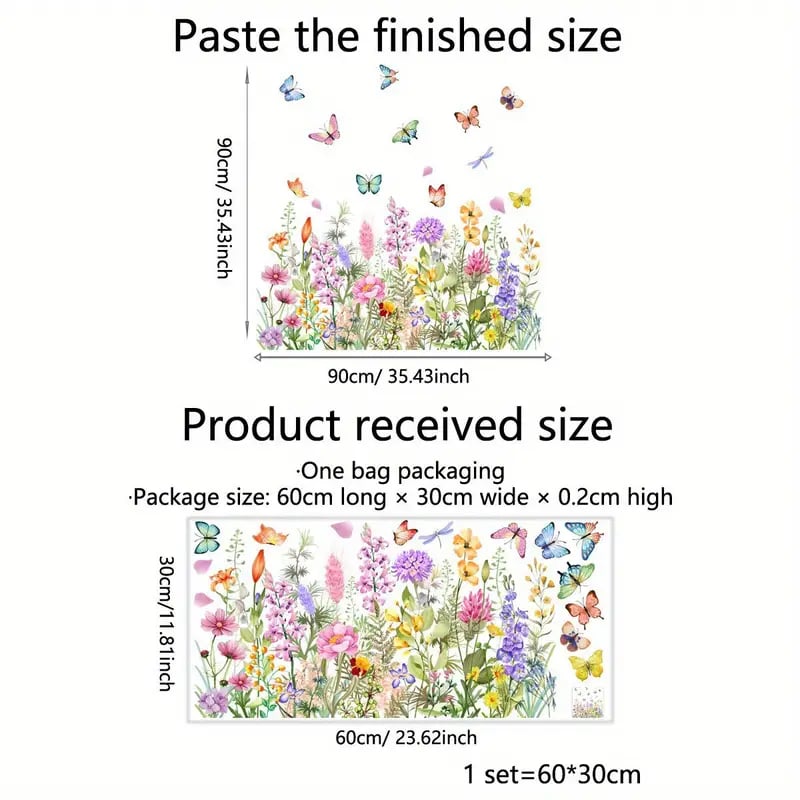 Acquista 2 e ricevi 1 in omaggio💐Adesivo per finestra con bouquet di fiori colorati💞