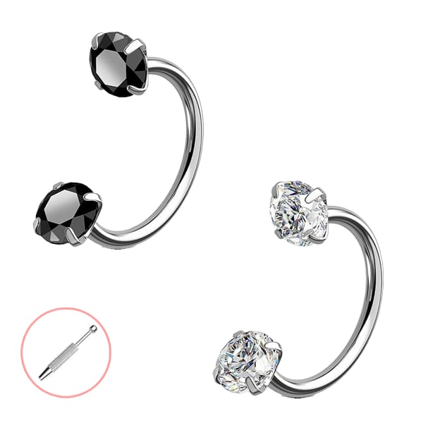 💎Anello nasale a forma di ferro di cavallo – con filettatura interna e comodo